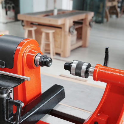 BMWOOD Woodturning Live Tailstock Chuck Adapter to 1" x 8TPI Thread with #2 Morse Taper Mount