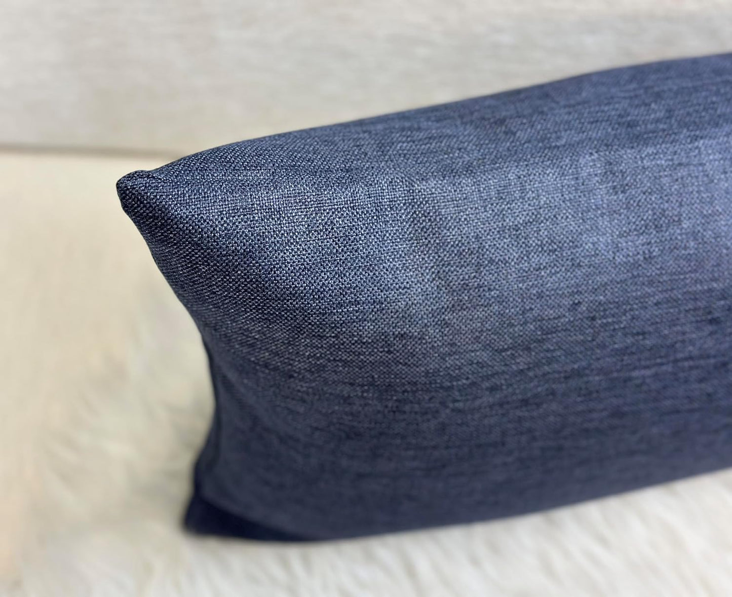 12x24 Inch 1 Aiking Home Imitation Burlap Lumbar Pillow Cover Vintage Faux Linen Rustic Natural Look, Piece Elegance
