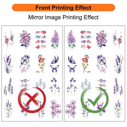CARGEN Printable Temporary Tattoo Paper for Inkjet & Laser Printer - 10 Sets 8.5"x11" DIY Custom Body Art Transfer Decal for Realistic Long Lasting Tattoos - for Party, Halloween, Birthday, Cosplay