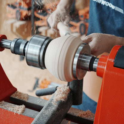 BMWOOD Woodturning Live Tailstock Chuck Adapter to 1" x 8TPI Thread with #2 Morse Taper Mount