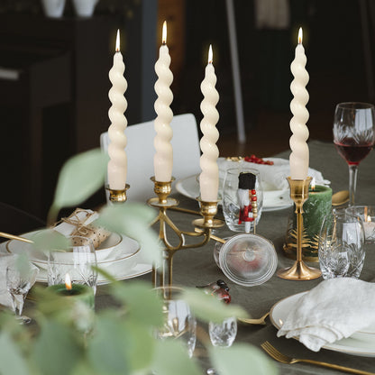 Spiral Taper Candle Twist Candles Dinner Candles Unscented Candle Stick Elegant Design for Home Décor Weddings Party Festive Seasons Holiday
