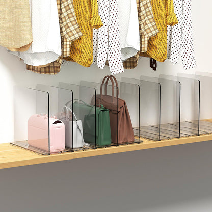 frtzal Purse Organizer for Closet, Adjustable Plastic Handbag Organizers for Closet Organization (2PCS 5 Layers)