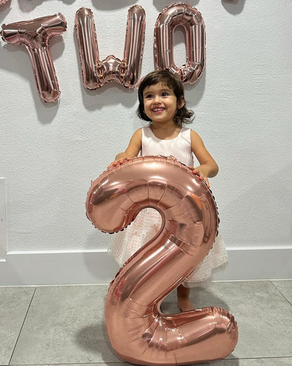 Rose Gold Number 17 Balloon - 40 Inch 17th Birthday Decorations for Girls & Boys