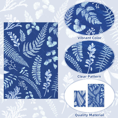 Spakon 32 Sheets Sun Print Paper Cyanotype A4 A5 Solar Drawing Paper Sensitivity Nature Printing for Adults Arts Crafts DIY Project(8.3 x 11.7 Inch,White)
