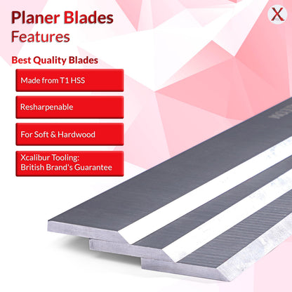 for Freud C310 Planer Jointer Knives 4 x 5/8 x 1/8 Inch Industrial Planer and Jointer Knives for Craftsman 315.23720, Magnate PK0401H, CMT 794.101, Delta 37-290, Boice, Cran - Set of 3