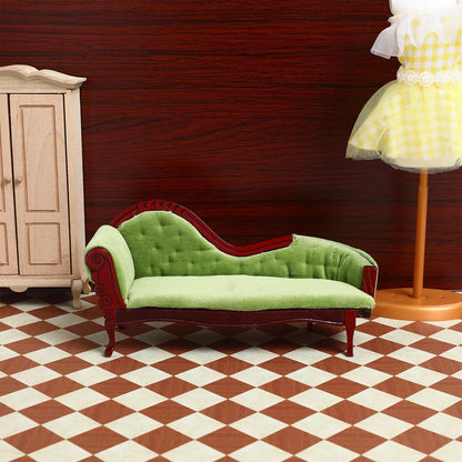 Gatuida Miniature Lounge Sofa Model Dollhouse Couch Furniture 1/12 Scale Mini Sofa for Dollhouse Decor Collectible Micro Furniture Accessory