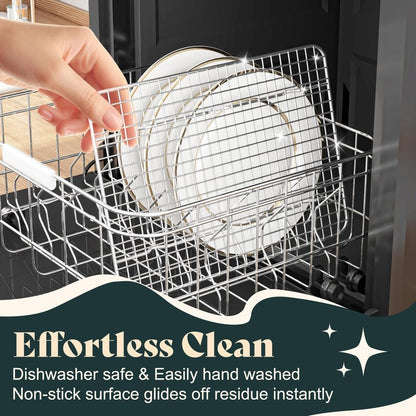 Cooling Racks for Cooking and Baking - 8.5"x12" Oven Safe Premium Stainless Steel Heavy Duty Baking Rack Tight-Wire, Fits Quarter Sheet Pan for Roasting & Grilling & Cooking - Set of 2