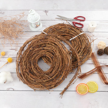 KUKLIPJIM 7 PCS 15 Feet Grapevine Wreath,Natural Grapevine Garland, DIY Twig Wreaths for Crafts, Outdoor and Indoor Home Décor, Wedding, Holiday, and Party Decoration(Total 105 FT)