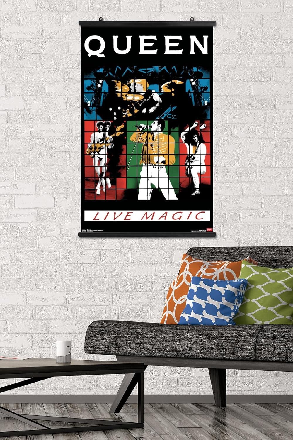 Trends International Queen - Live Magic Wall Poster, 22.375" x 34", Premium Poster & Clip Bundle
