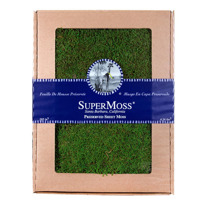 SuperMoss (21485) Sheet Moss – Flat Moss for Plants, Terrariums, Wedding Decor & Crafts, Safe, Non-Toxic, Long-Lasting Green Moss for Indoor Plants, Vivariums & Green Wall Art, 175 Cu. in., Preserved
