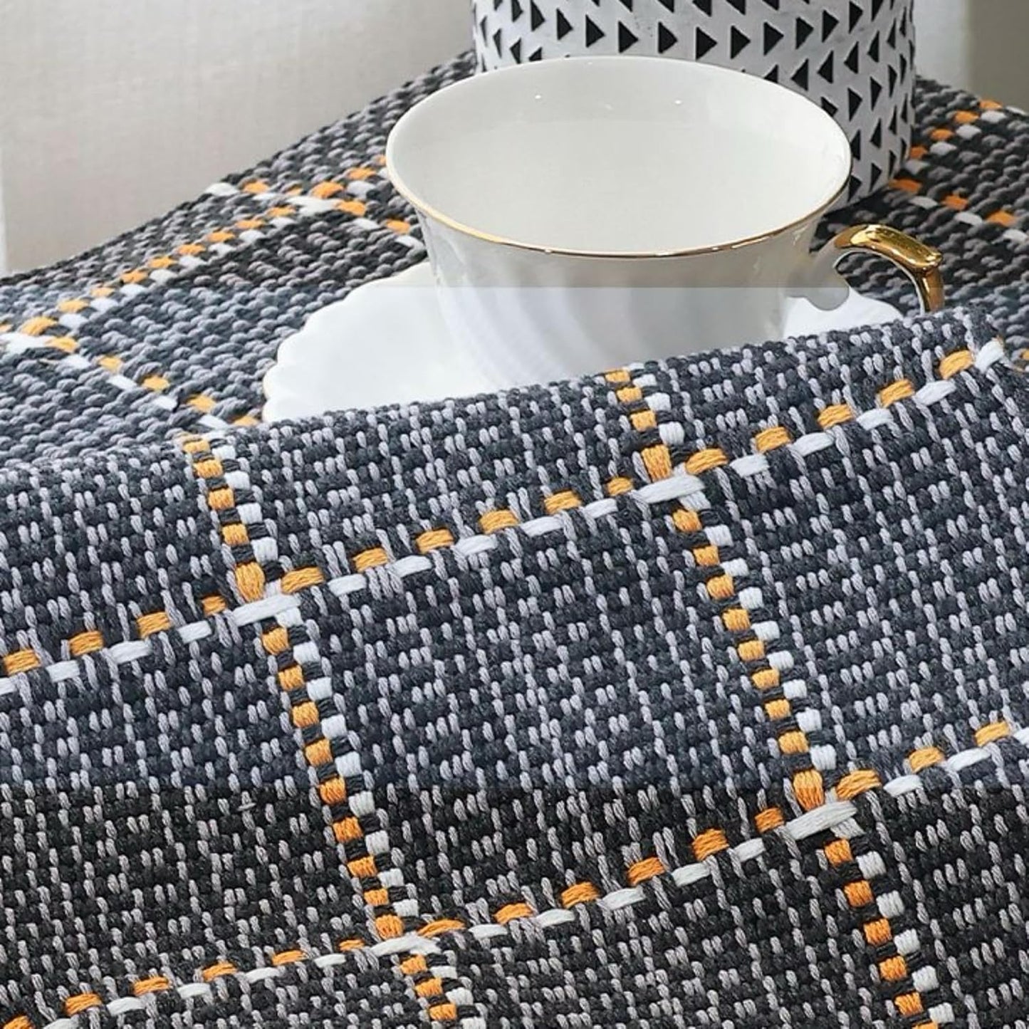 15.7x17.7 Tablecloth Nightstand End Tabletop Dust Cover Night Stand Table Linen - Dark Gray