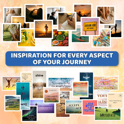 ZEDORA Vision Board Kit - Cork Board 15.3x11” with 235 Vision Board Pictures - Great Gift and Dream Board, Mood Board, and Collage Book. New Year Goal Setter