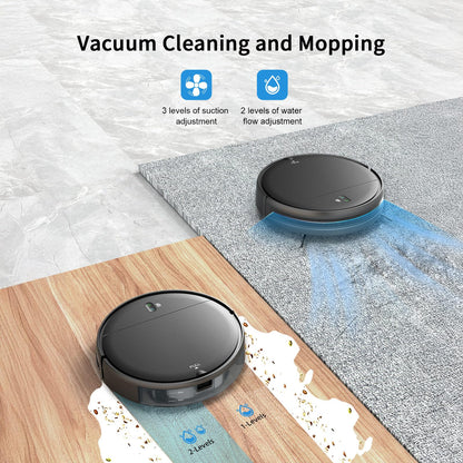 MAMNV Robot Vacuum and Mop,2 in 1 for Carpet & Hard Floor,Robotic Vacuum Cleaner with Alexa/Voice/App,Powerful & Quiet for Pet Hair,Slim 2.87",Self-Charging & Zigzag Path Cleaning