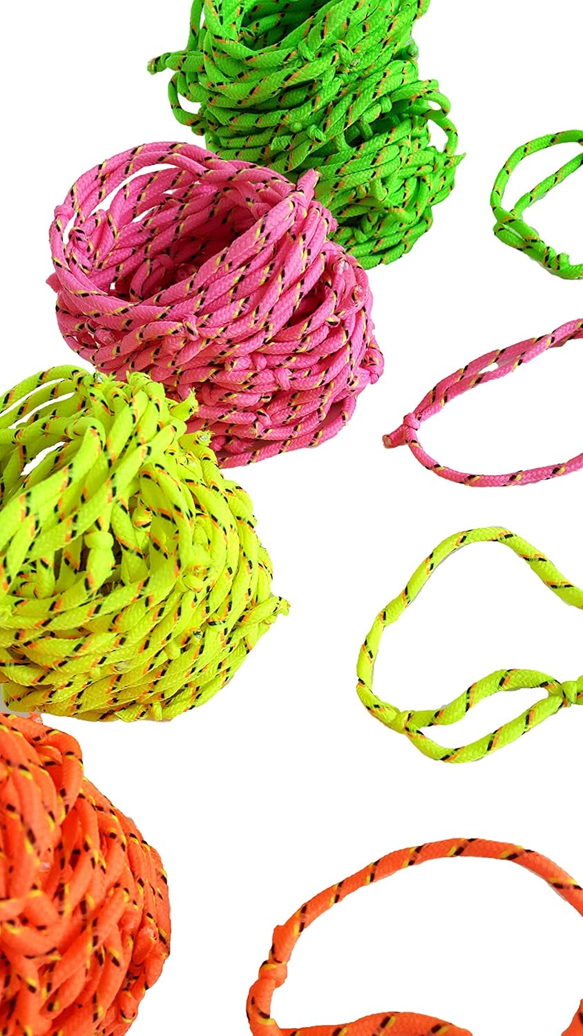 Enterprises Neon Rope Friendship Bracelets, 144 Count