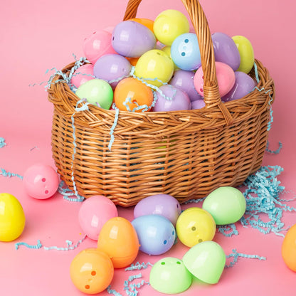 500 2.3" JOYIN PCS Pastel Easter Eggs, Empty Plastic Eggs, Colorful Plastic Eggshell Bulks for Easter Hunt, Filling
