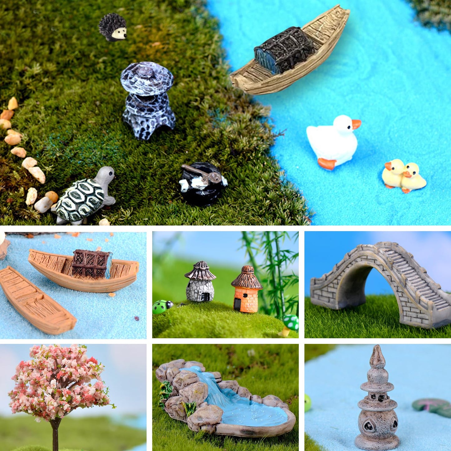 Fairy Garden Accessories Outdoor, 42 Zen Accessories, Miniature Decorations Supplies for Micro Landscape Plant Pots Bonsai Craft Decor - Fairy Kit