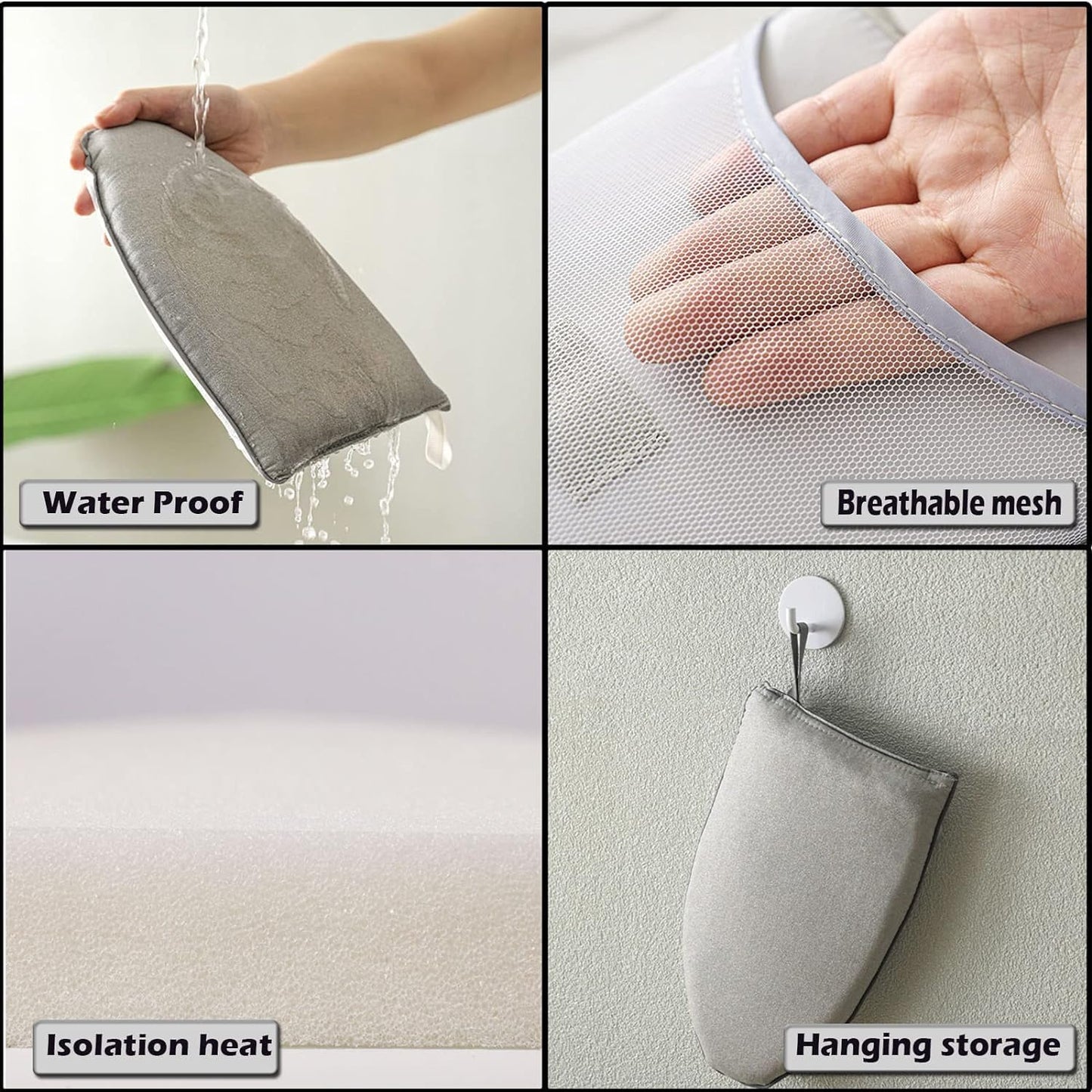 Garment Steamer Ironing Gloves, Heat Resistant Mitt for Handheld Steamers, Durable Protective Ironing Glove