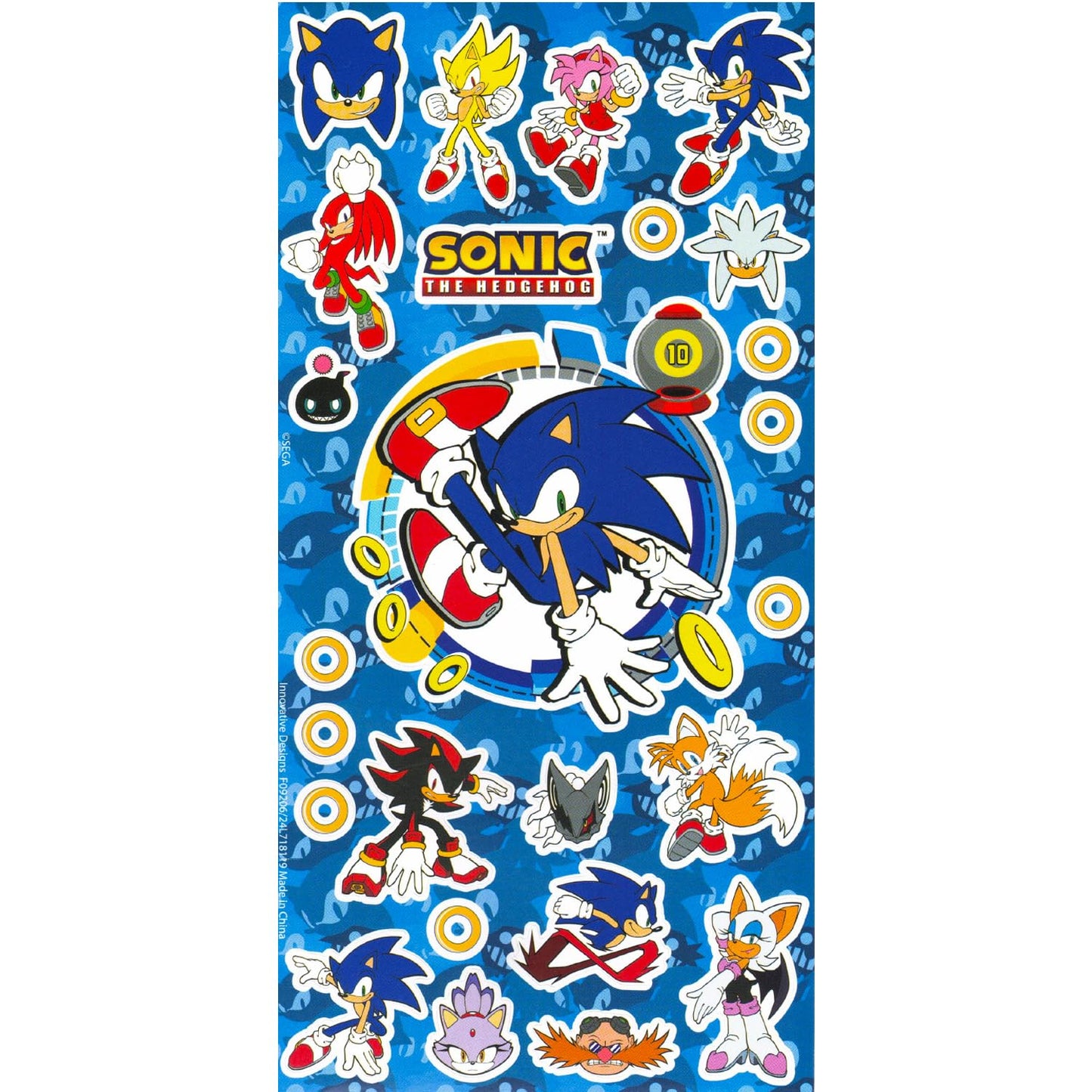 Sonic The Hedgehog Water Bottle Bundle - Video Game School Supplies Set with 20 Oz Drinking Cup, Stickers, More | Sonic Water Bottle for Kids, Boys, Girls