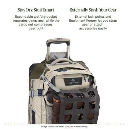 Eagle Creek Expanse ORV 2-Wheel 36" Trunk Wheeled Duffel Bag for Travel & Adventure Durable, Weather-Resistant Fabric Heavy-Duty Handles Wet & Dry Compartment Black