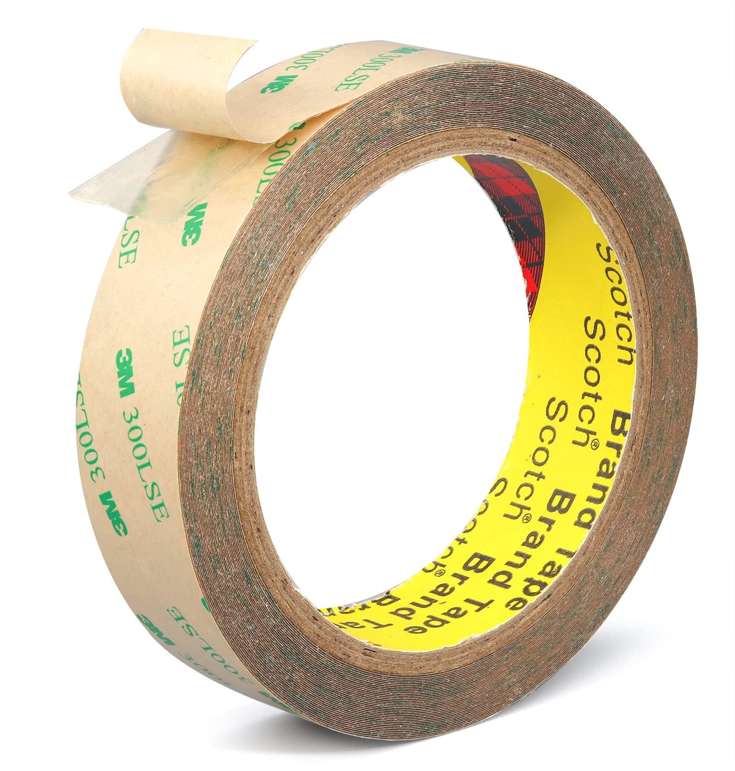 3M 300LSE Double Sided Tape for Scrapbook 1in x 36ft, Removable Heavy Duty Double Sided Mounting Tape, Transparent Adhesive Sticky Tape for Picture Hanging Strips, Poster, LED Strips, Art Craft