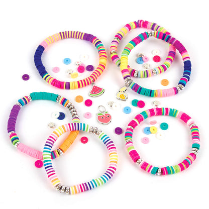 Make It Real Swift Clicks Heishi Bracelet Maker Beads with Storage Case - 3,356 Colorful Beads for Kids Ages 8+