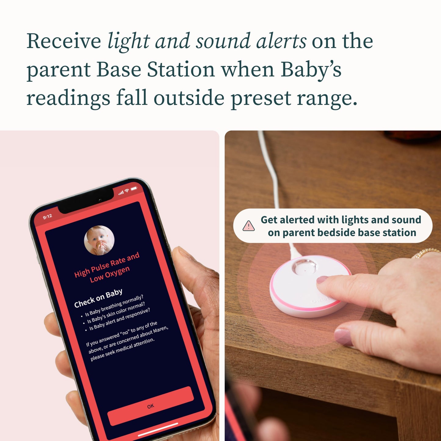 Owlet Dream Sock® - FDA-Cleared Smart Baby Monitor - Track Live Pulse (Heart) Rate, Oxygen in Infants - Receive Notifications