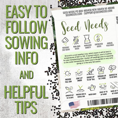 (1 Pack) Seed Needs Cauliflower Seeds for Planting Romanesco Broccoli/Cauliflowers - Non-GMO Heirloom & Untreated