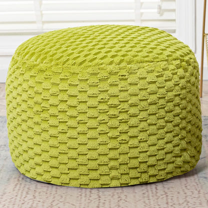 20x20x12 Inches Asuprui Fur Ottoman Stool Unstuffed Footstool Cover Floor Pouf Foot Rest Round Poof Seat Floor Bean Bag