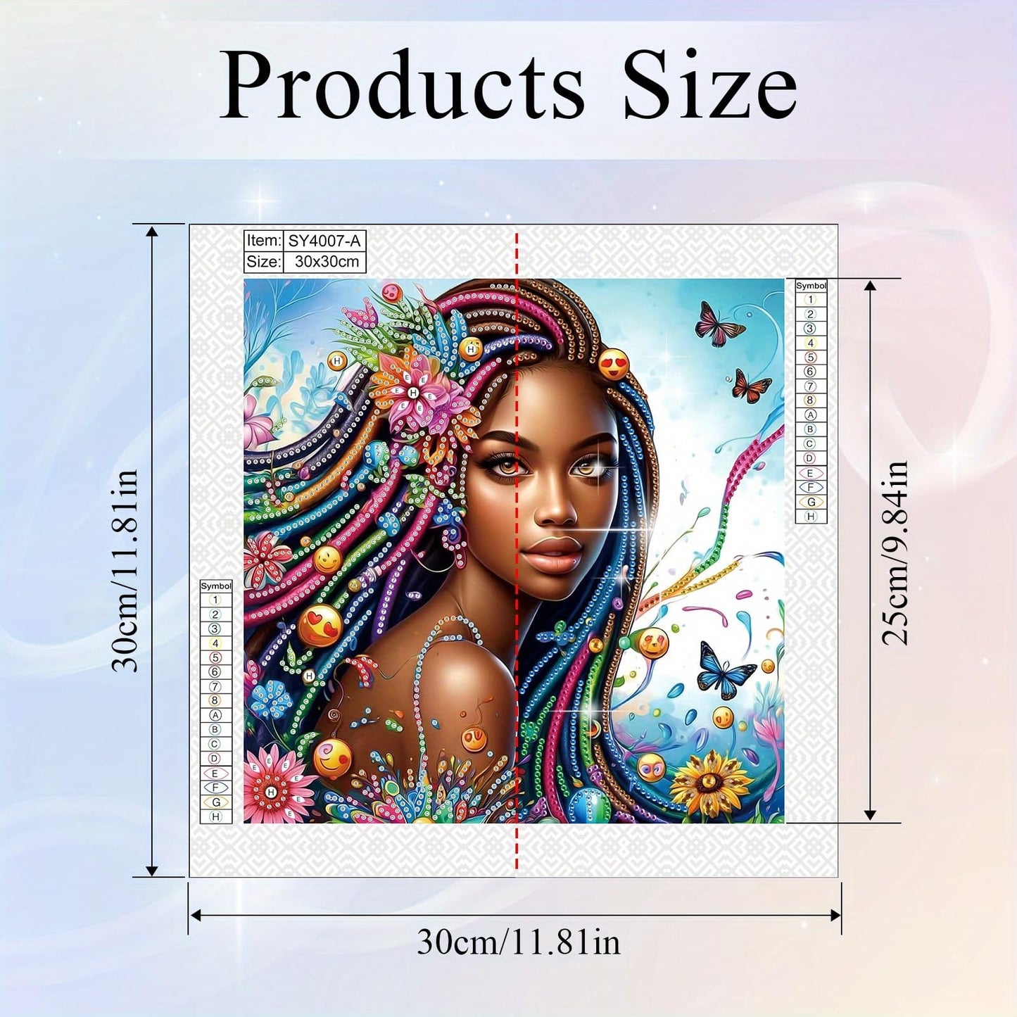 4pcs DIY Diamond Art Painting Kit- African American beauties, 5D Diamond Art Crafts, Suitable for Beginners, Suitable for Home, Art Wall, and Festival Party Decoration, Creative Home Decoration Gifts
