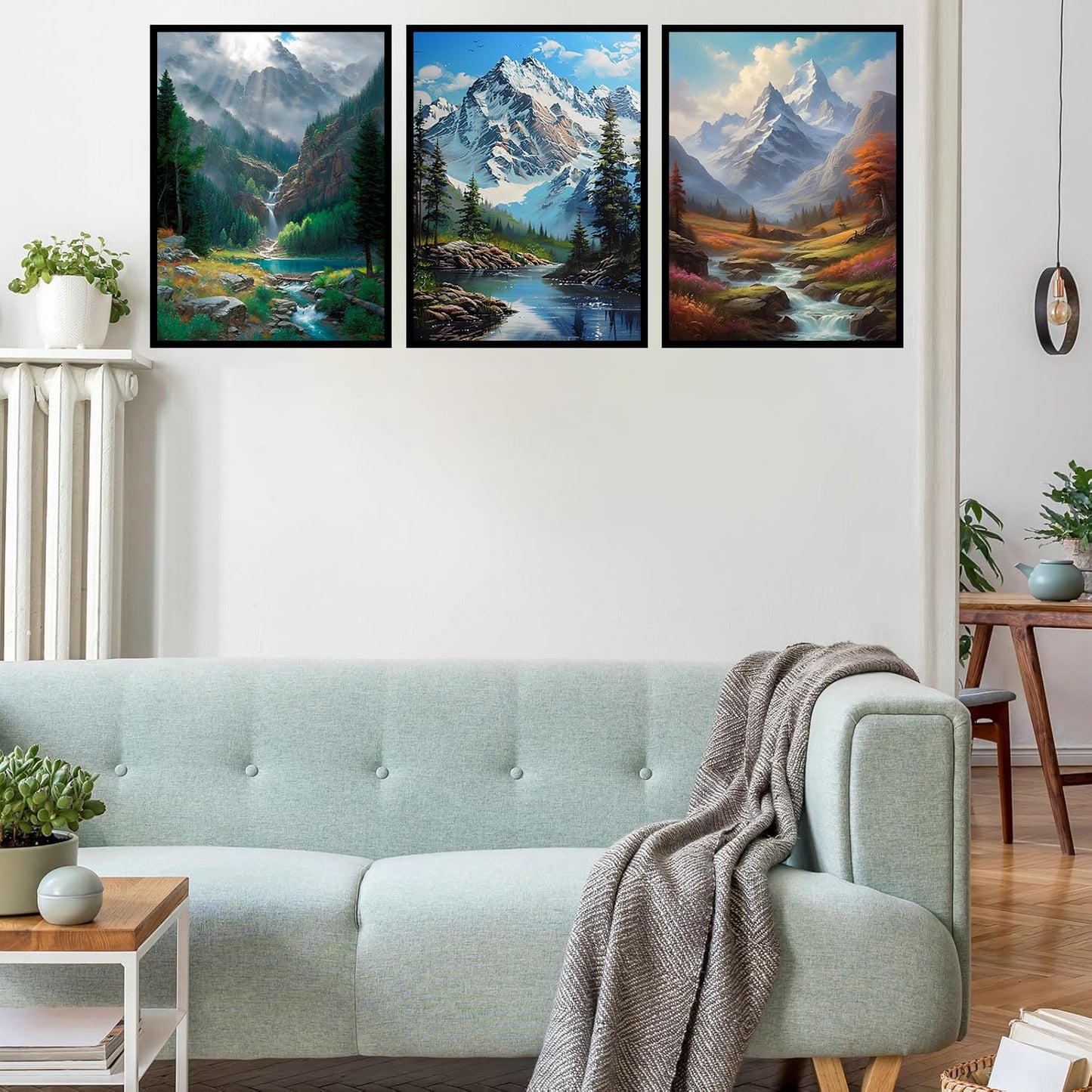 HHMATITS 3 Pack Landscape Diamond Art Kits for Adults - DIY Diamond Painting Kits for Beginners, 5D Mountain Diamonds Art Painting Round Full Drill for Home Wall Decor Gifts 12x16Inch