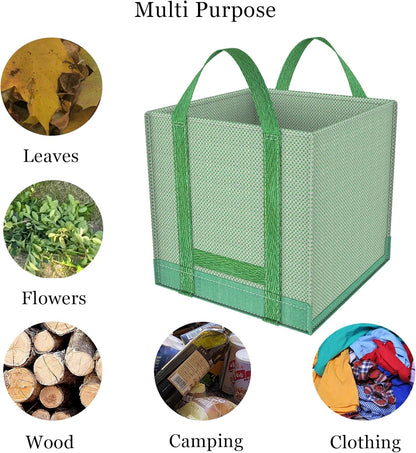 CDLXSH 32 Bushes(2-Pack 32Gallons) Gallons Reusable Garden Waste Bags, Yard Waste Bags, Lawn/Leaf Bags, Heavy Duty