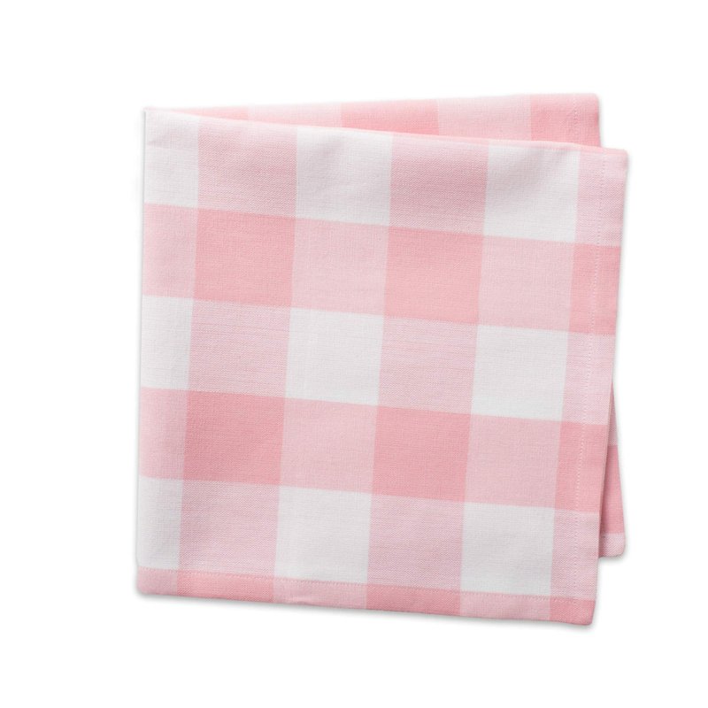 DII Buffalo Check Collection, Classic Farmhouse Cloth Napkin Set, 20x20, Pink & White, 6 Piece