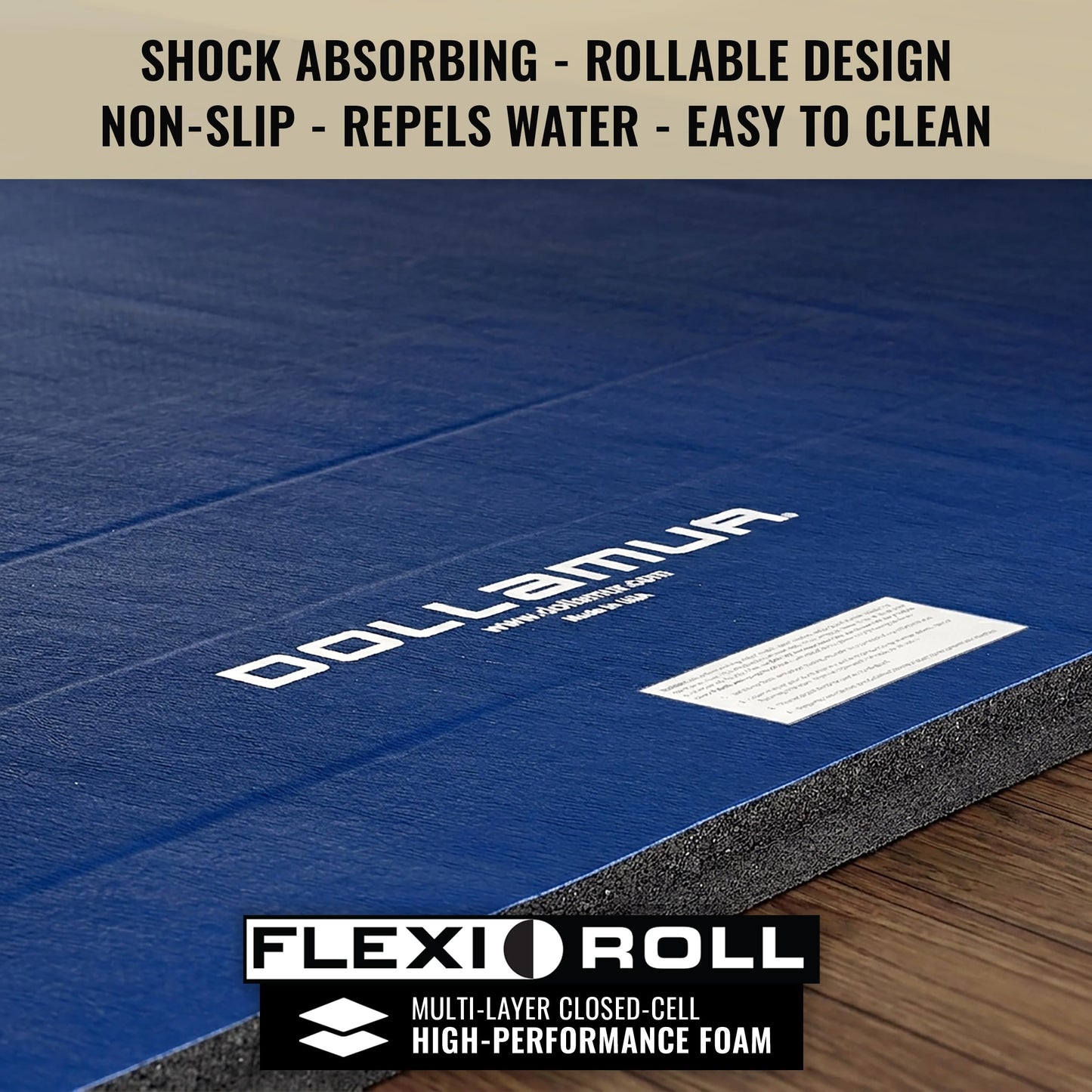 Dollamur 5'x10'x1.25" Wrestling Mat, Workout, Exercise, Yoga