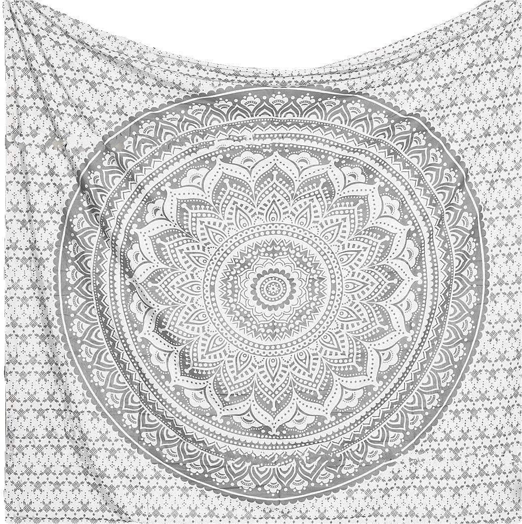 Popular Handicrafts Tapestry Wall Hanging, Ombre Hippie Mandala Bohemian Hippy Indian Tapestries Bedspread 54 x 60