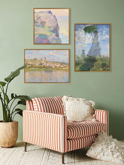 FOLKOR Floating Frame for 12x16 Canvas Board Paintings, 2 Pack Canvas Frames with 0.9 Inch Deep for Oil Paintings Art Prints Artwork, Floater Frame for Art Show Gallery Exhibition Wall Decor (Gold)