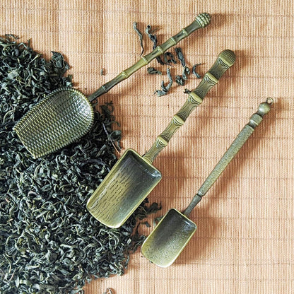 Tea Scoop Vintage Spoons Long Handle Measuring Spoon for Loose Tea, Coffee, Herb, Set of 3
