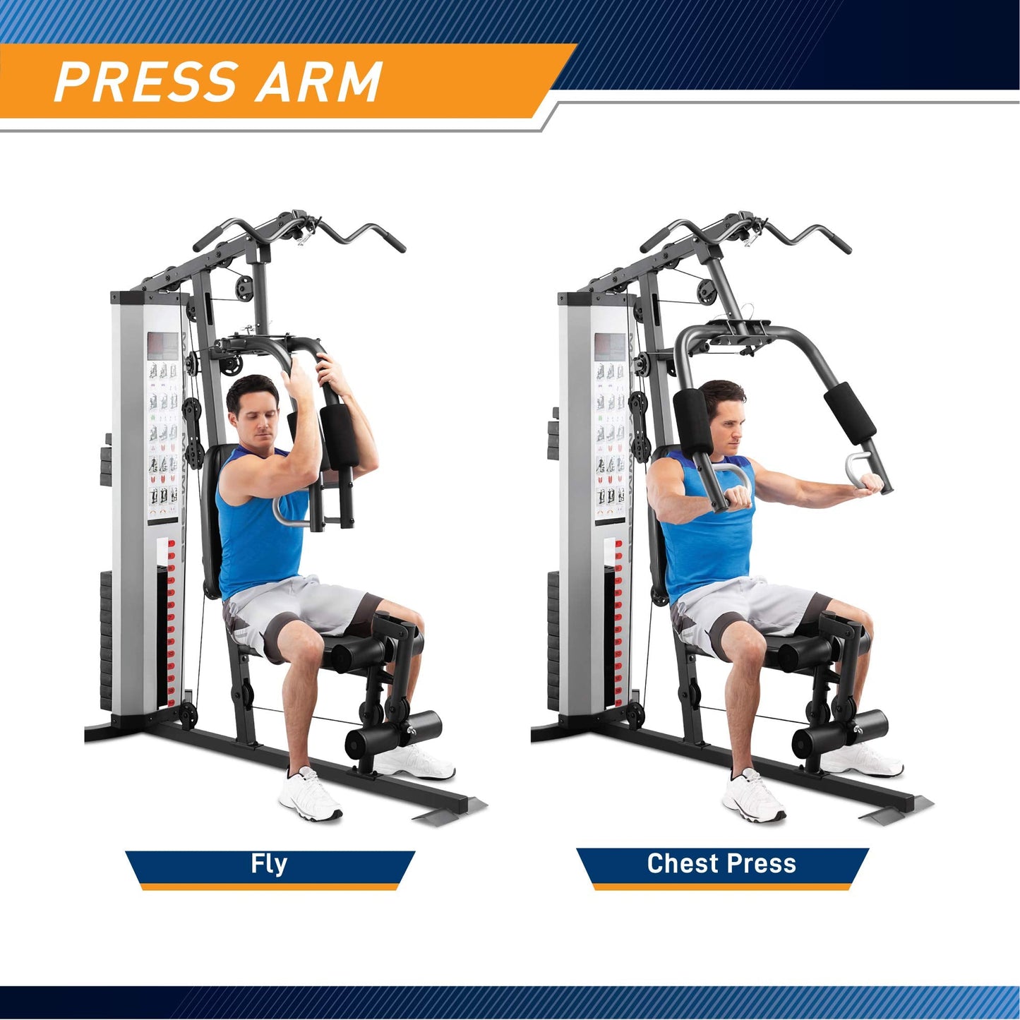 Marcy MWM-988 Multifunction Steel Home Gym 150lb Weight Stack Machine