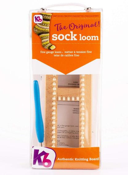 FIne Gauge Wooden Sock Loom, Authentic Knitting Board, use with Thin Yarn, Any Size Sock