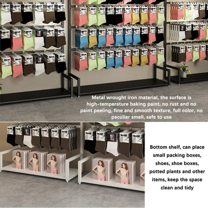 This Boutique Clothing Display Rack 4Tier Multifunctional Organizer for Socks Slippers Underwear & JewelryHigh Capacity Commercial Showcase for Retail.