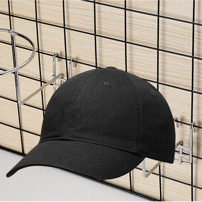 QoTang 6-Pack Hat Displayer - Metal Gridwall Rack with Hooks for Retail & Home