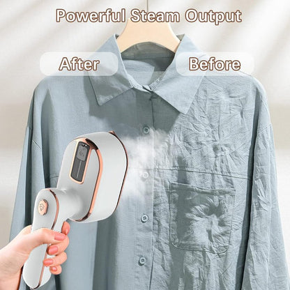HFLYJPYW Mini Steam Iron for Clothes, Travel Steamer for Clothes Portable Steamer Travel Iron, Micro Steam Mini Handheld Support Dry And Wet Ironing for Home Travel (White)