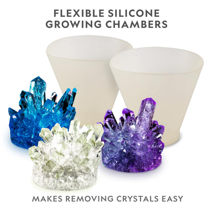 National Geographic Mega Crystal Growing Kit for Kids- Grow 6 Crystals with Light-Up Stand, Science Gifts for Kids 8-12, Crystal Making Experiment, Science Kit for Girls and Boys (Amazon Exclusive)