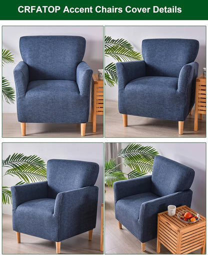 1-Piece Sofa,A16 CRFATOP Stretch Mid Century Modern Armchair Slipcover Accent Chair Covers with Arms Soft Chair