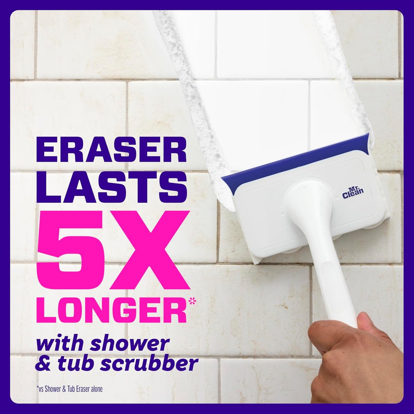 Mr. Clean Magic Eraser - All-in-One Bathroom Cleaner Kit | 1 Scrubber & 2 Foaming Erasers, Lemon Scent
