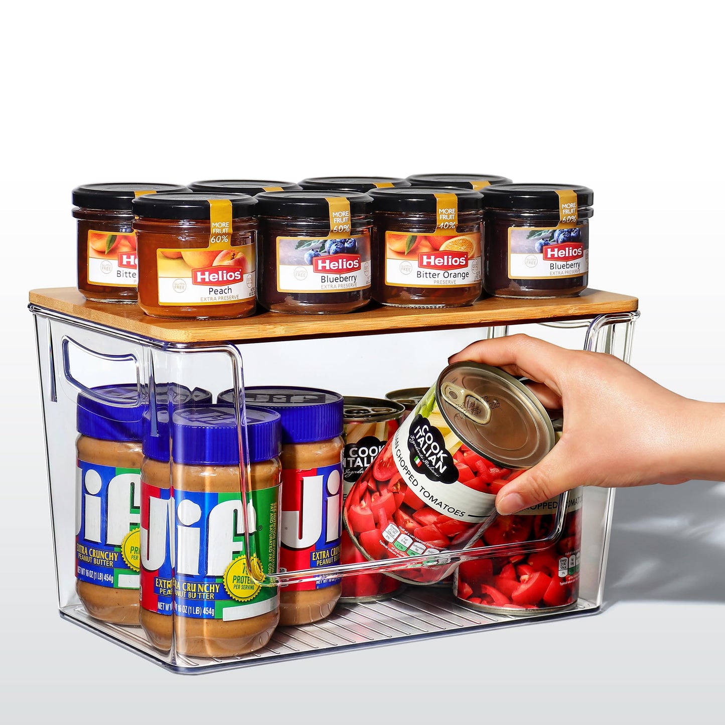 2 PACK Pantry Organizers and Storage Stackable Kitchen Countertop Organizers for Onion, Potato, Garlic, Fruit, Produce, Vegetable