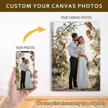 Custom Canvas Prints by [Brand Name] - Personalized Photo Wall Art for Weddings, Family, and Pets | 16x8 Wrapped Frame