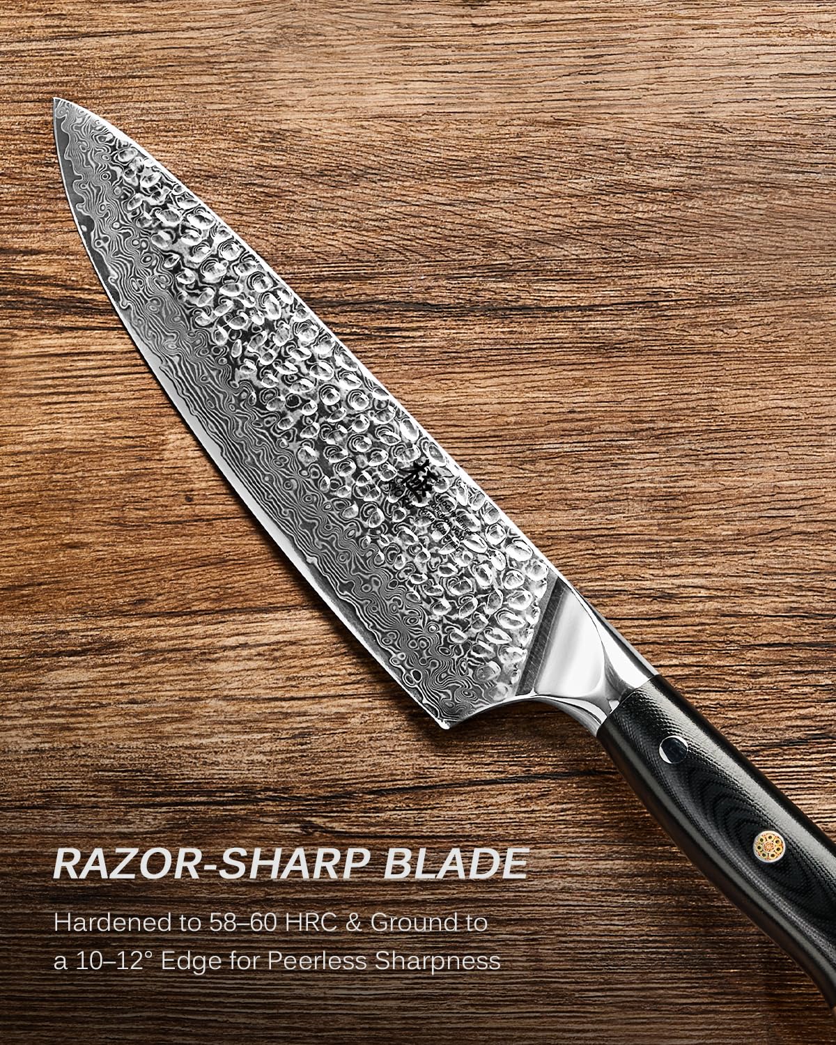 KYOKU Knife Set, Shogun Series 2pc Japanese Style Kitchen Knife Set, 8" Chef 3.6" Paring Knife with Sheath Gift Box, Professional Sharp Damascus Stainless Steel Knives for Meat Vegetable Fruit