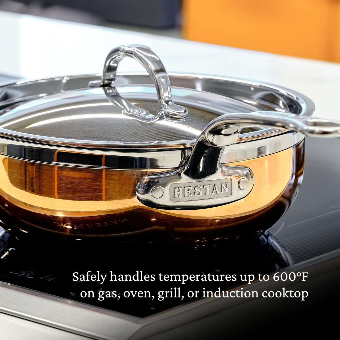Hestan - CopperBond Collection - 100% Pure Copper Essential Pan, Induction Cooktop Compatible, 3.5 Quart