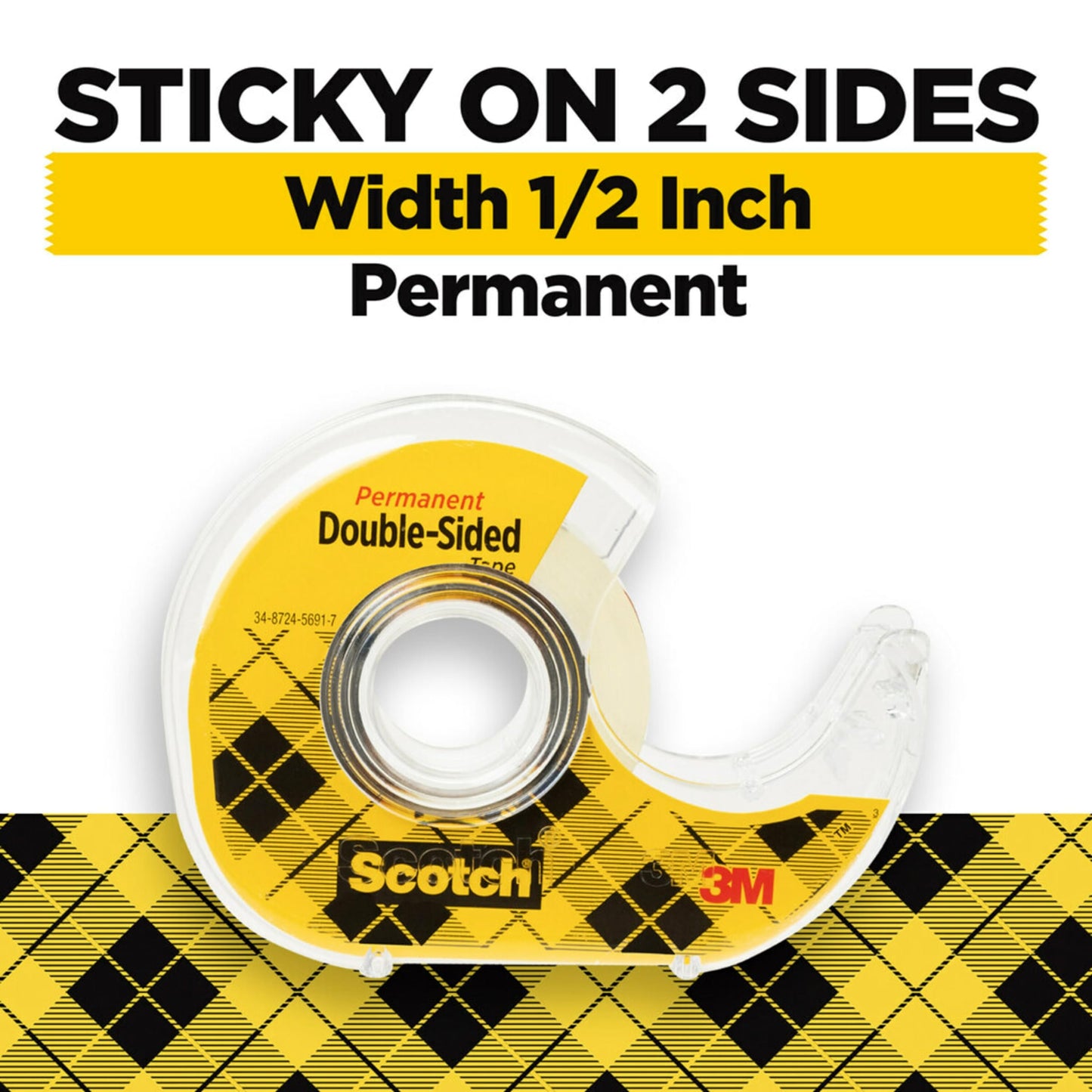 Scotch Permanent Double Sided Tape, Card Making and Holiday Scrapbooking Supplies, Alternative to Gift Wrap Tape for Wrapping Presents, 0.50 in. x 500 in., 6 Rolls with Dispensers