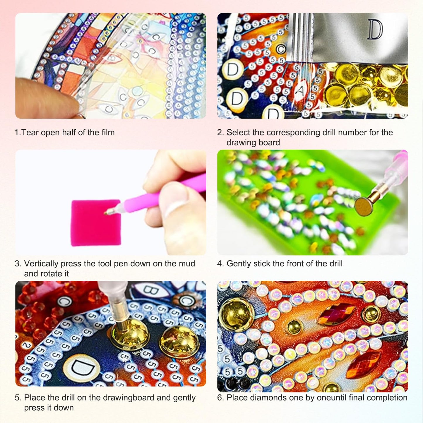 MISCER Butterfly Hanging Diamond Art Pendants Kits for Adults Kids, DIY Double Sided 5D Special Diamond Painting Pendant Kit, Wreath Gem Art Suncatchers for Window Garden Home Decor